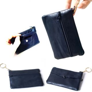  Leather Mini Coin Wallet Zip Zippered Coin Change Pouch 02