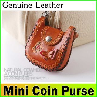 Coin Purse Genuine Leather Butterfly Design Handmade by Leather Master