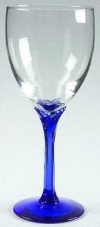 Libbey Glass Domain Cobalt Blue Stem Water Goblet S
