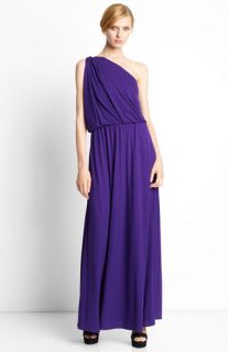 Lanvin Twisted One Shoulder Jersey Gown
