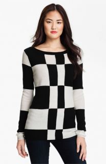 Vince Camuto Check Pattern Sweater