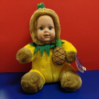 Collectible Kellytoy Baby Doll Special Creation Plush Pineapple Tag