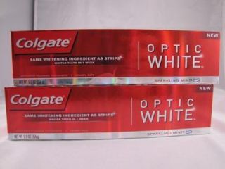 YOU WILL RECEIVE Two Tubes of Colgate Optic Whitening Toothpaste, 5