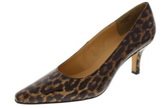 Karen Scott New Clancy Brown Leopard Print Patent Pumps Shoes 10 BHFO