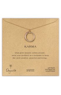 Dogeared Karma Mixed Metal Charm Necklace