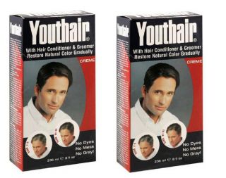 Mens Youthair Cream Color Preperation Removes Gray Hair 2 8 oz Bottle