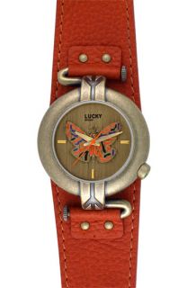 Lucky Brand Round Butterfly Watch