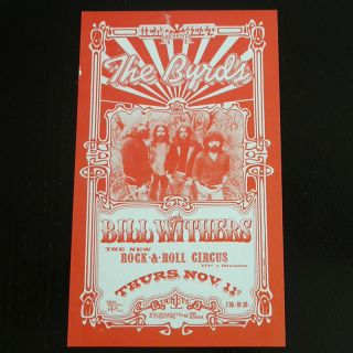 Byrds Original Concert Handbill 1971 Oregon US w Clarence White