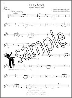 Disney Classics Clarinet Instrumental Play Along Sheet Music Book with