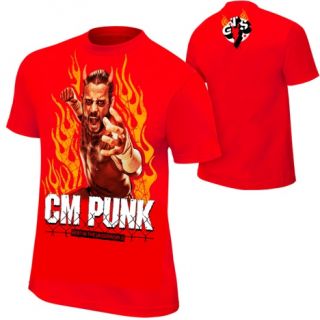 Cm Punk GTS Best in The Underworld Red WWE Authentic T Shirt