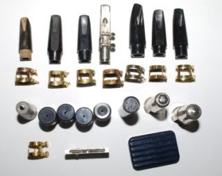 Lot 2 of Sax Clarinet Mouthpieces Ligatures Caps Plugs Reed Holders