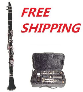 Crystalcello New B Flat Black Clarinet with Case