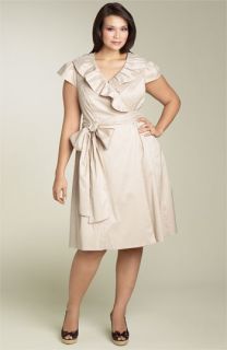 Suzi Chin for Maggy Boutique Ruffle Wrap Dress (Plus)