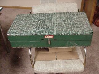 RARE Coleman Suitcase Camp Picnic Table w Chairs 