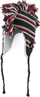  Blackhawks Old Time Hockey Red Mohawk Sherpa Lined Alpine Hat