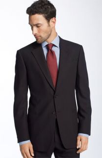 Armani Collezioni Trim Fit Black Wool Suit