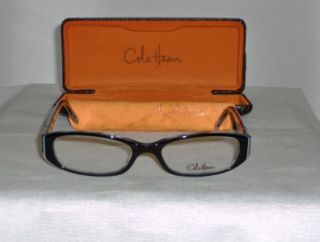 New Cole Haan Black Shell Eyeglasses Mod 902 Case