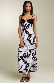 Maggy London Knot Front Maxi Dress