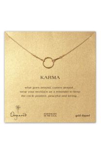 Dogeared Karma Reminder Pendant Necklace