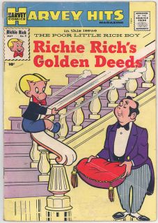 Very RARE 1958 Richie Rich Comic Book Harvey Hits 9
