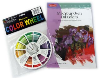 TWO SIDED COLOR WHEEL AND WALTER FOSTER 64PG COLOR MIXING BOOK