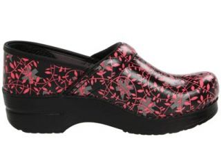 Dansko Vegan Pro Coated Black Pink Vase Canvas Shoes Euro 37 38 39 40