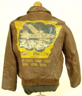 Painted A 2 Flight Jacket B 17 Clay Pigeons 8th Air Force 12 OClock