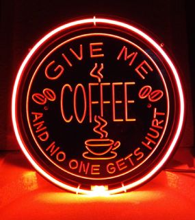 SB212 Give Me Coffee Cafe Coffee Beer Bar Pub Store Diaplay Neon Light