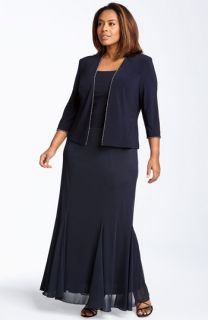 Alex Evenings Mock Two Piece Dress with Matching Jacket (Plus)