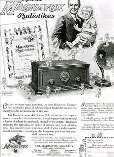 1924 Magnavox TRF 5 Radio Ad Many Cogswell Radiotikes