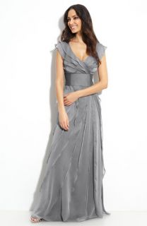 Adrianna Papell Tiered Chiffon Gown