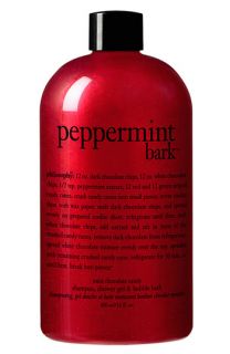 philosophy peppermint bark shampoo, shower gel & bubble bath