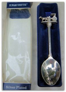  Orleans Exquisite Silver Plated Collectors Spoon Horse Buggy