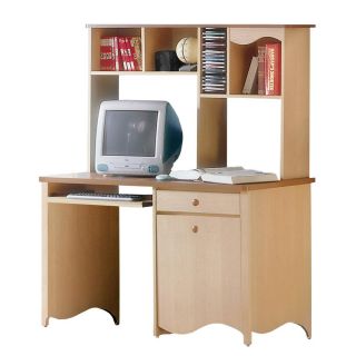 Computer Desk w Hutch CPU Storage Media Book Shelf