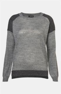 Topshop Metallic Colorblock Sweater