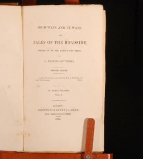 1825 3 Vols Highways Byways 2nd Series T C Grattan