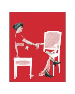 Fadeaway Girl Tries on Shoes Greeting Card Repro Coles Phillips