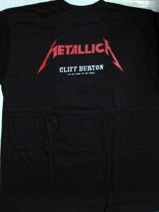 Metallica Cliff Burton 1962 1986 Bass Guitar Speed Thrash New Black T