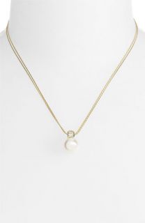 Majorica Cubic Zirconia & 12mm Pearl Pendant Necklace