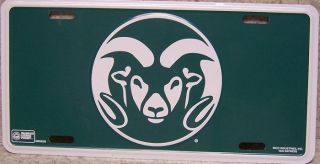 NCAA Aluminum License Plate Colorado State Rams New