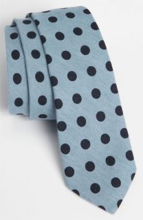 Topman Dot Chambray Woven Tie