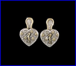  Cowgirl Jewelry Gold Cowgirl Heart 1 Concho Post Earrings Kit