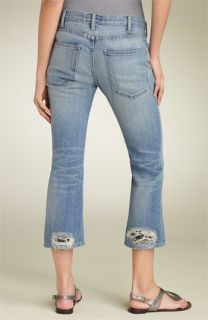 Current/Elliott Crop Bootcut Stretch Jeans