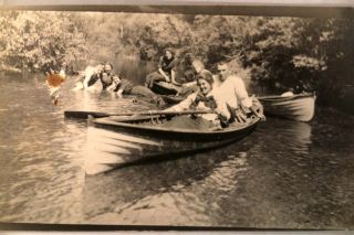 1913 RPPC Canoe Boats in Dale Wi by New London Greenville Appleton