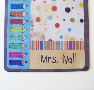 Pencil Polka Dot Teacher Gift Personalized Clipboard