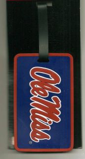 New Ole Miss Mississippi Rebels Rubber Luggage Bag Tag