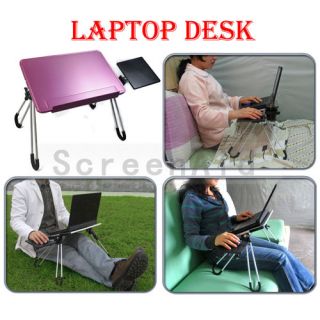 New Portable Laptop Desk Table Stand Bed TV Tray Black
