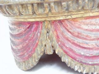 Late 1700s Italian Parcel Gilt Polychrome Bed Crown