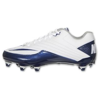  Speed D Low Detachable Football Cleats   White / Navy   MSRP $90