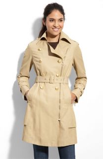 GUESS Double Breasted Asymmetrical Trench